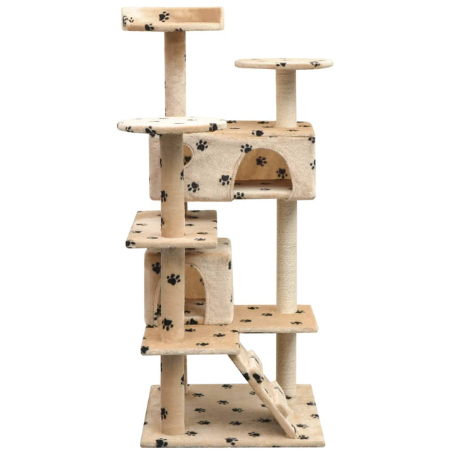 kradsetræ med sisal til katte 125 cm poteprint beige