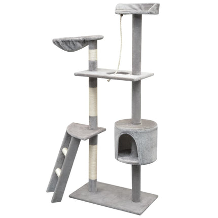 kradsetræ til katte med sisal 150 cm grå