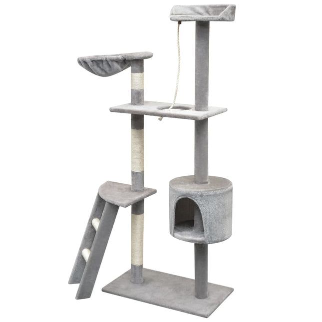 kradsetræ til katte med sisal 150 cm grå