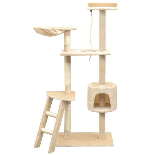 kradsetræ med sisal til katte 150 cm beige