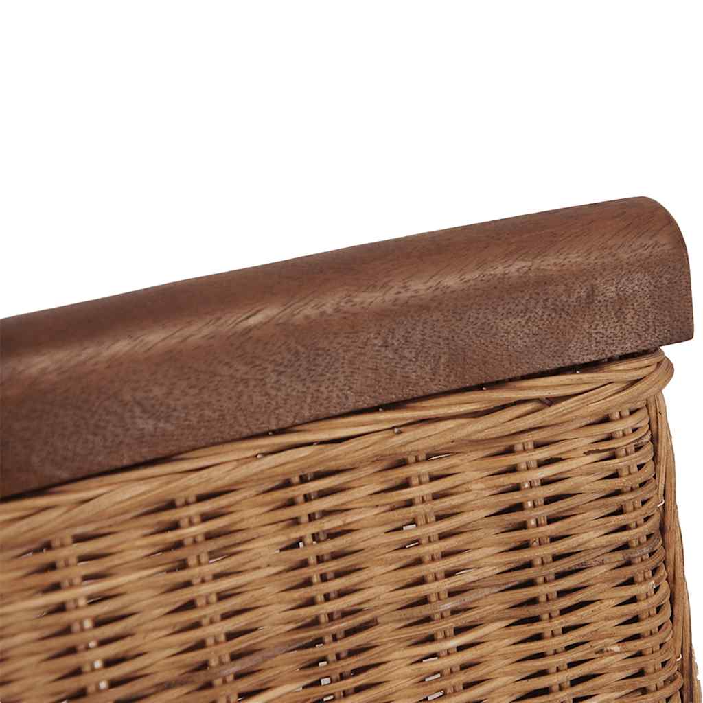 spisebordsstole 2 stk. naturligt rattan brun