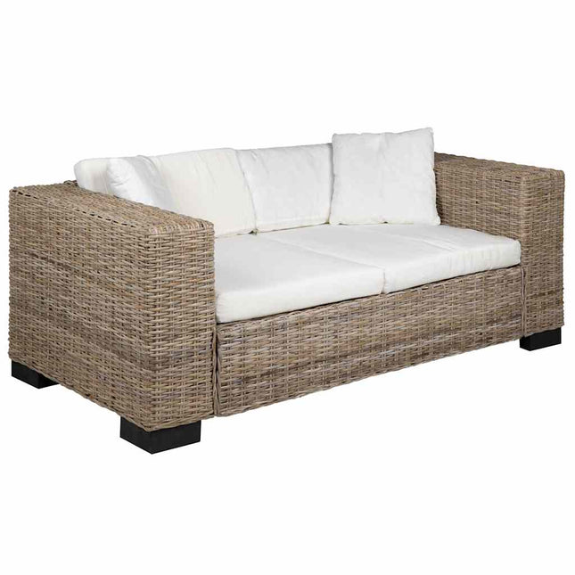 2-personers sofasæt i syv dele ægte rattan