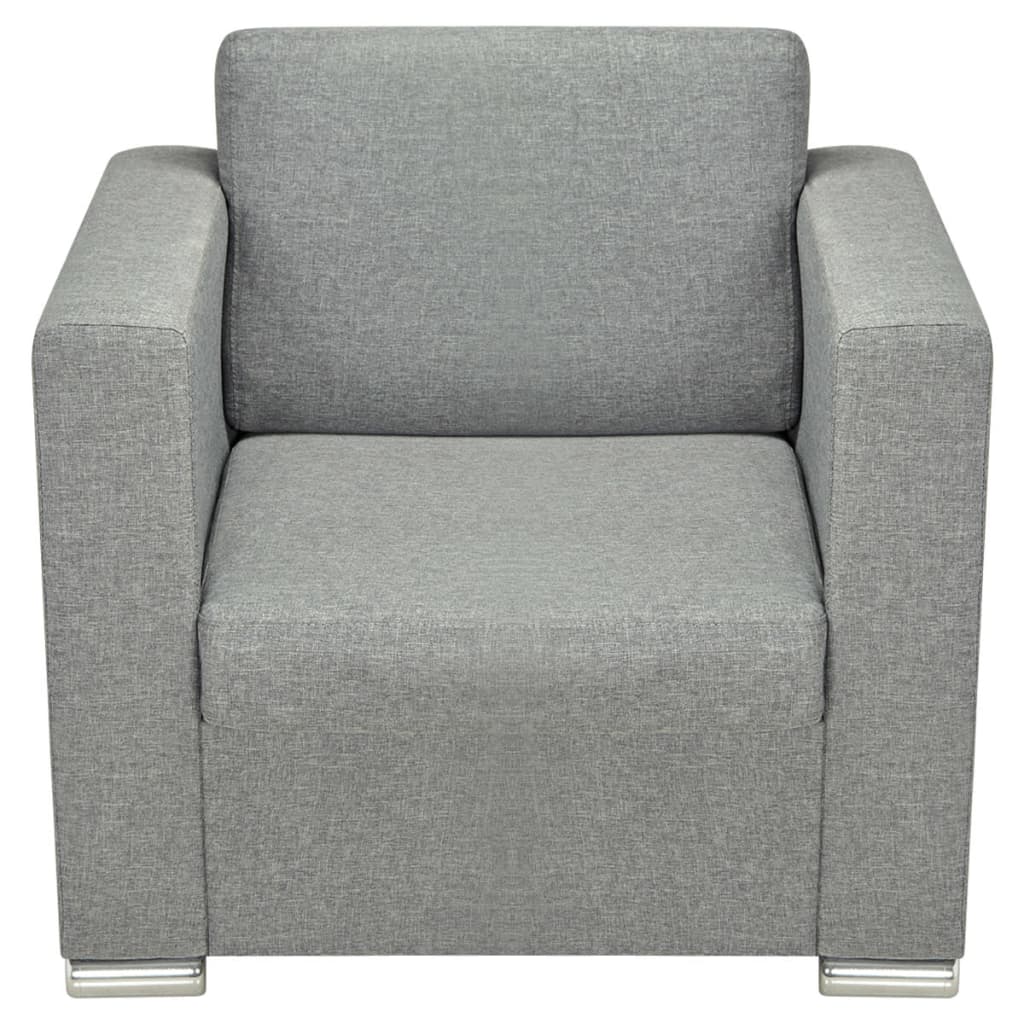 lænestol stof lysegrå