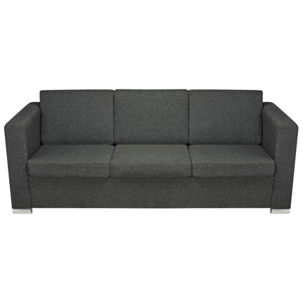 3-personers sofa stof mørkegrå