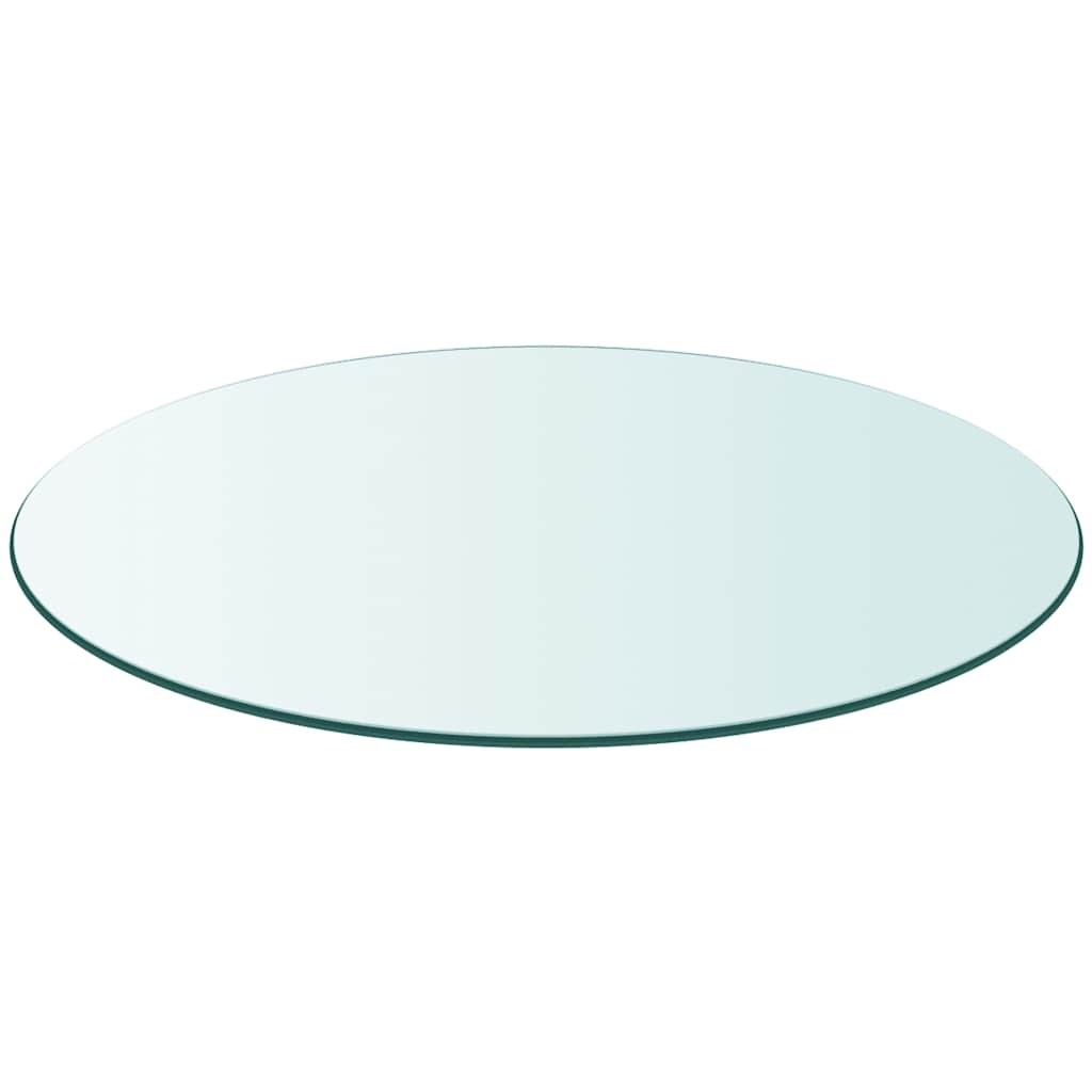 bordplade hærdet glas rund 80 cm