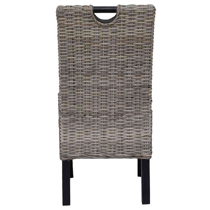 spisebordsstole 2 stk. Kubu-rattan mangotræ