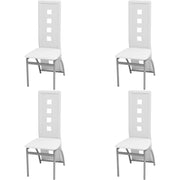 spisebordsstole 4 stk. kunstlæder hvid