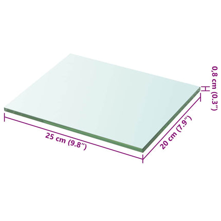 hylde glaspanel klar 20x25 cm