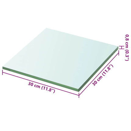 hylde glaspanel klar 30x30 cm