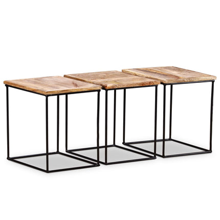 sofabord 56x48x40 cm massivt mangotræ