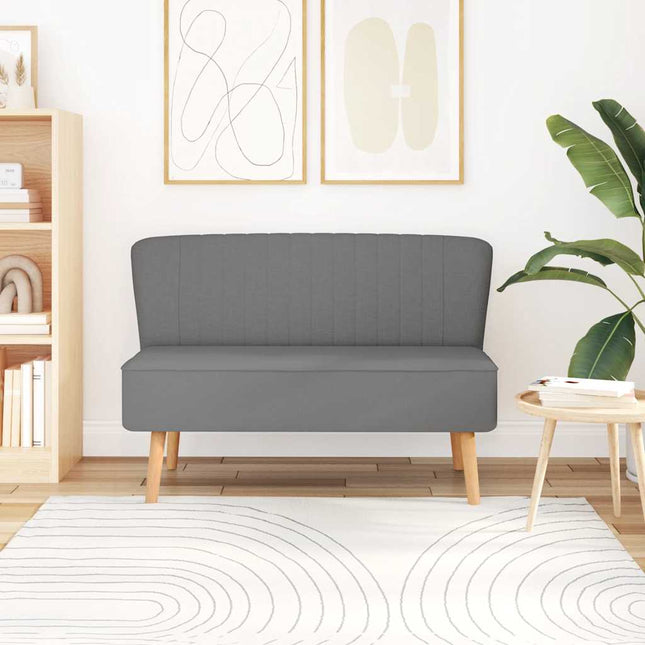 stofsofa 117x55,5x77 cm lysegrå