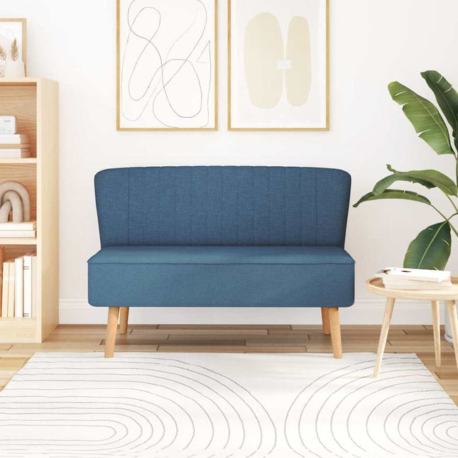 stofsofa 117 x 55,5 x 77 cm blå
