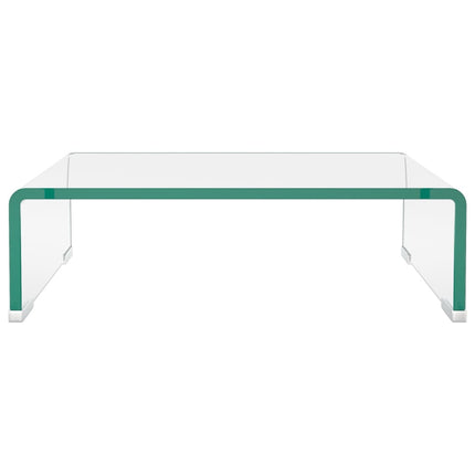 TV-bord/monitorstander klar glas 40x25x11 cm