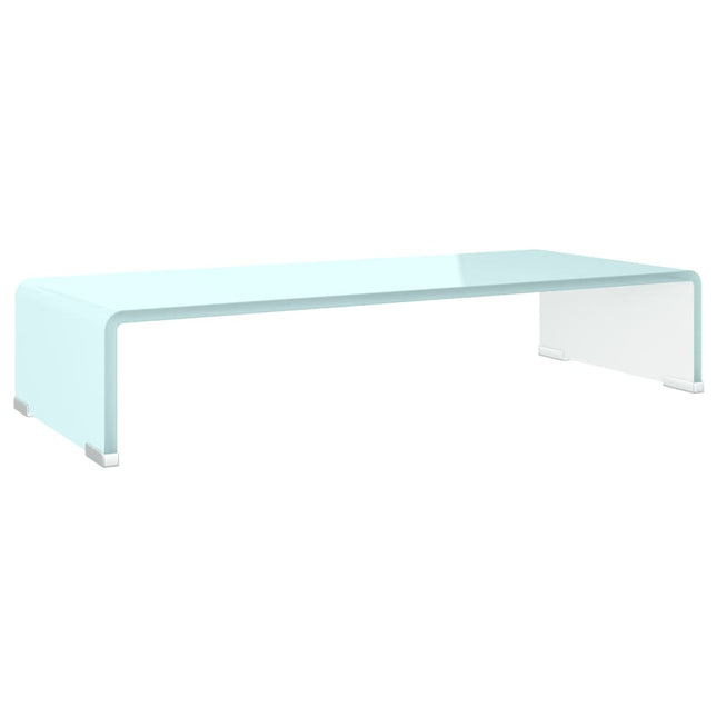 tv-stativ/skærmforhøjer 60x25x11 cm glas grøn
