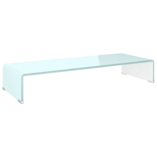 tv-stativ/skærmforhøjer 80x30x13 cm glas grøn