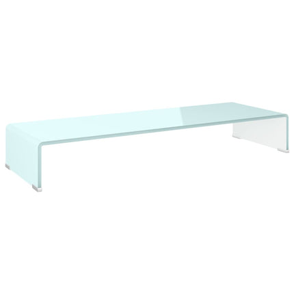 tv-stativ/skærmforhøjer 90x30x13 cm glas grøn