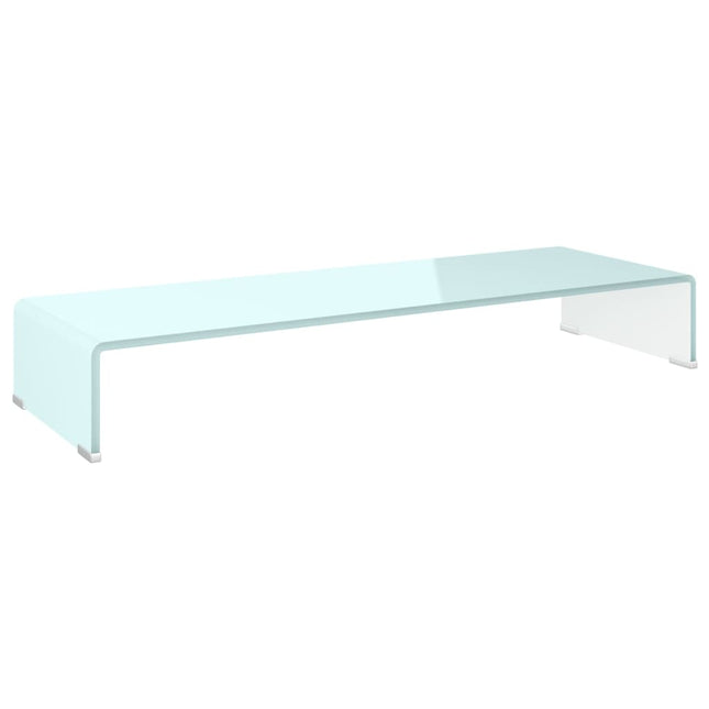 tv-stativ/skærmforhøjer 90x30x13 cm glas grøn