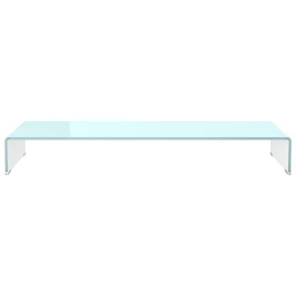 tv-stativ/skærmforhøjer 100x30x13 cm glas grøn
