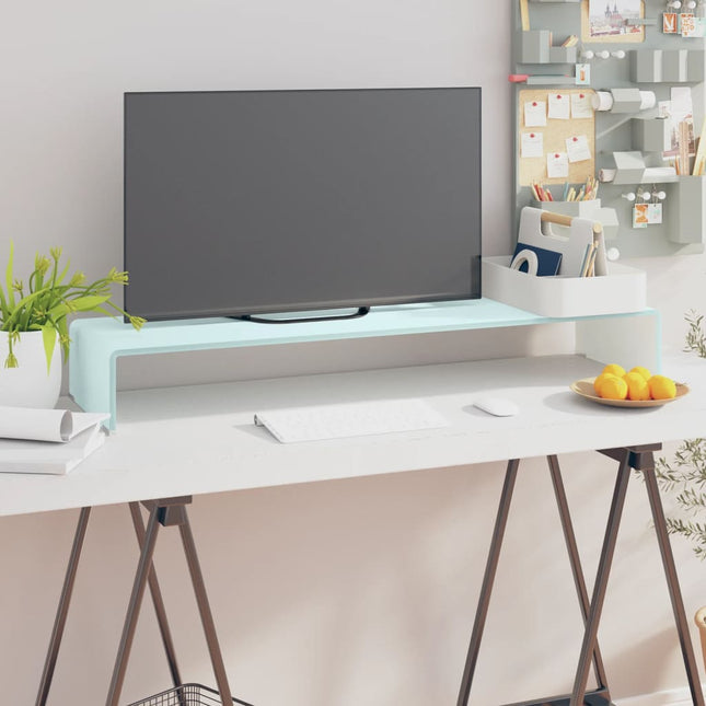 tv-stativ/skærmforhøjer 100x30x13 cm glas grøn