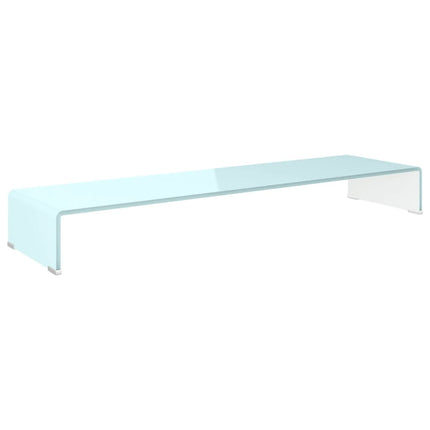 tv-stativ/skærmforhøjer 110x30x13 cm glas grøn