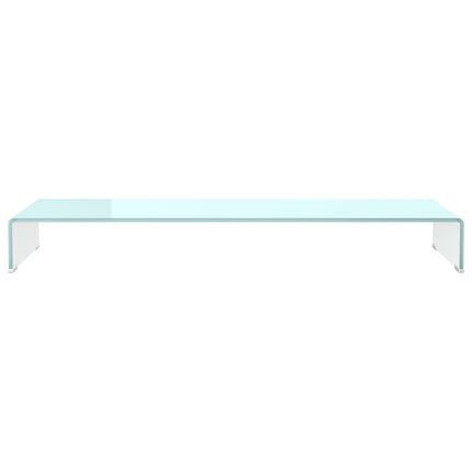 tv-stativ/skærmforhøjer 110x30x13 cm glas grøn