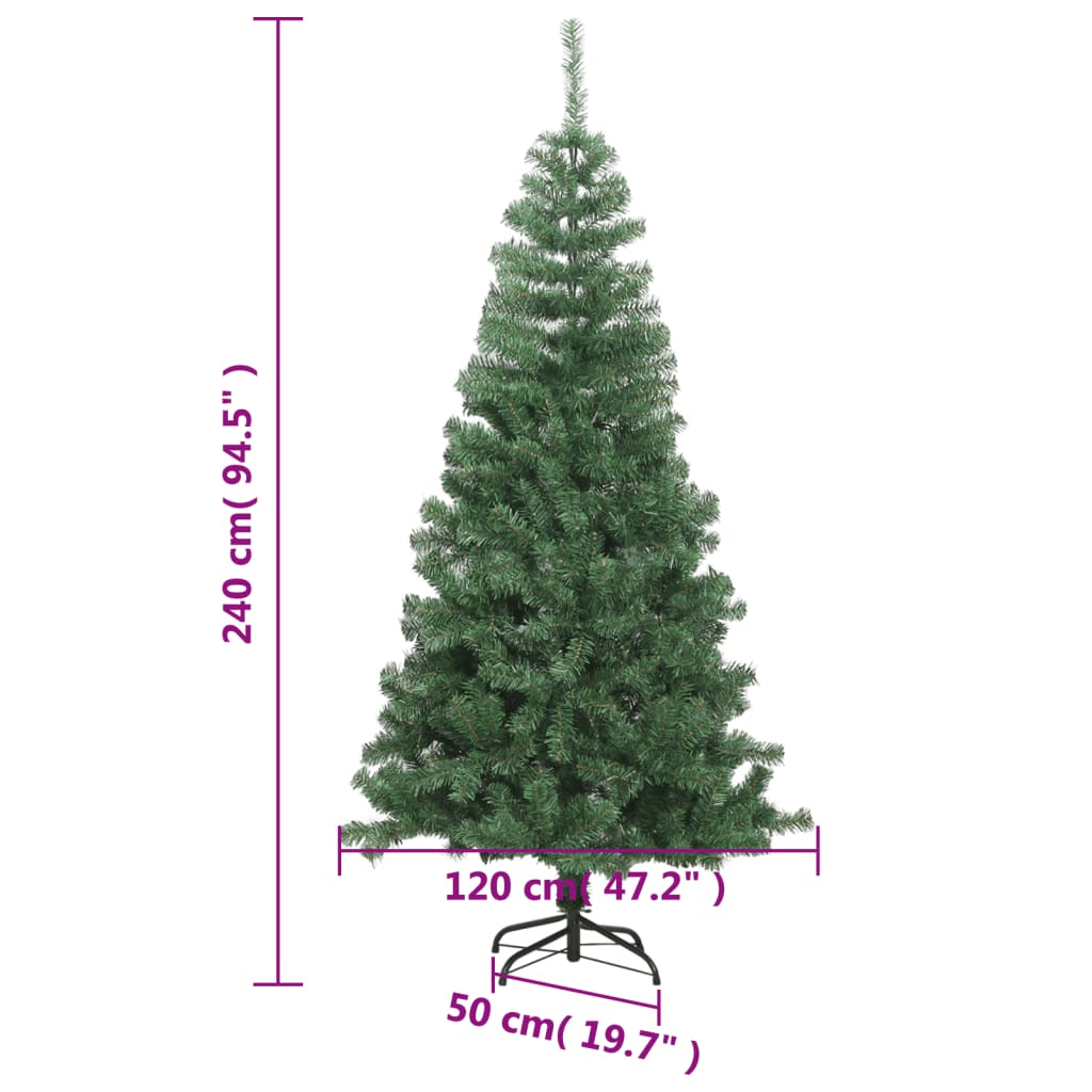 kunstigt juletræ L 240 cm grøn