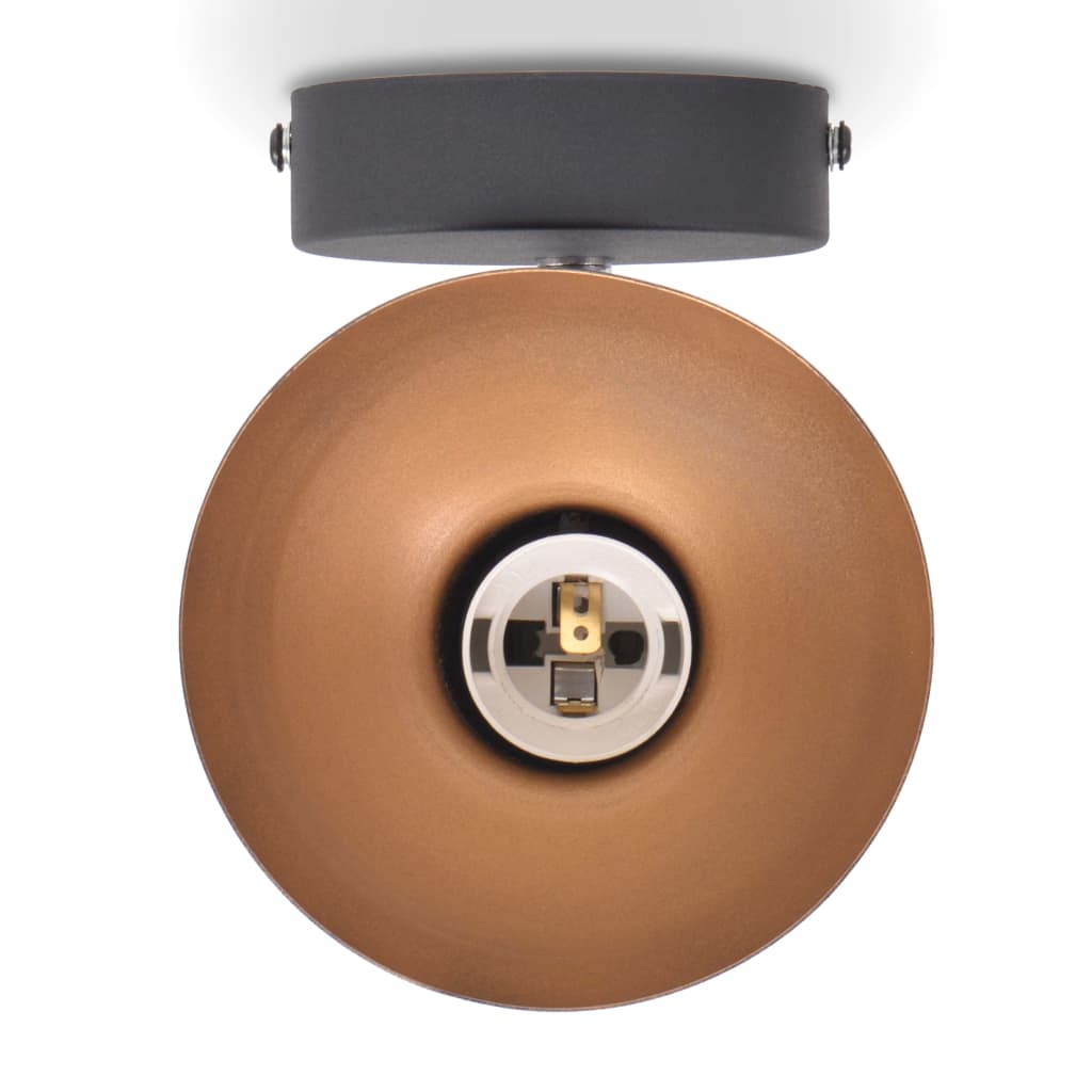 væglamper 2 stk. til 2 pærer E27 sort og guldfarvet