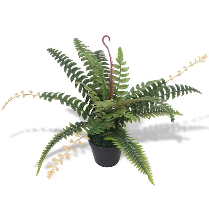kunstig bregneplante med urtepotte 50 cm grøn