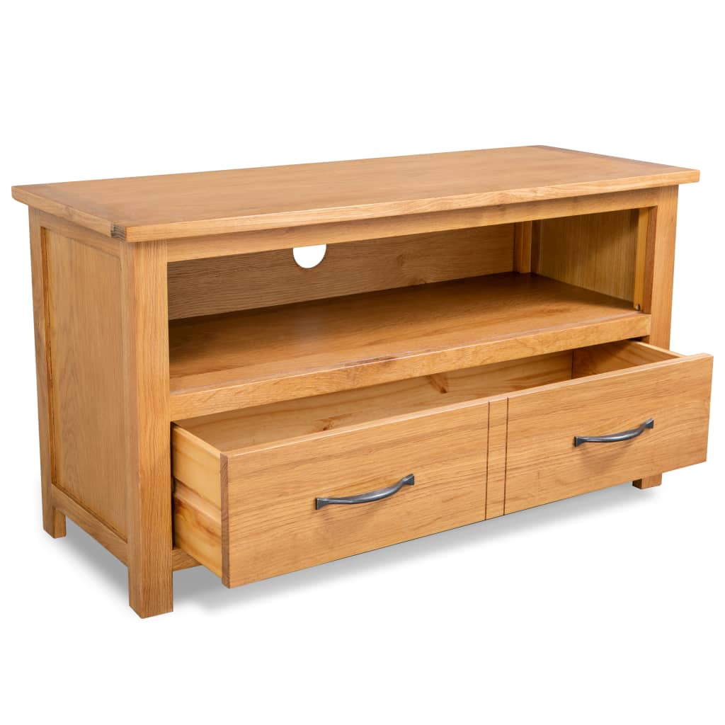 tv-skab 90x35x48 cm massivt egetræ