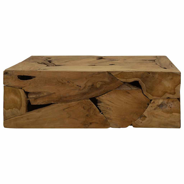 sofabord 90 x 50 x 30 cm ægte teaktræ brun