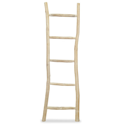 håndklædestige med 5 trin teak 45 x 150 cm naturfarvet