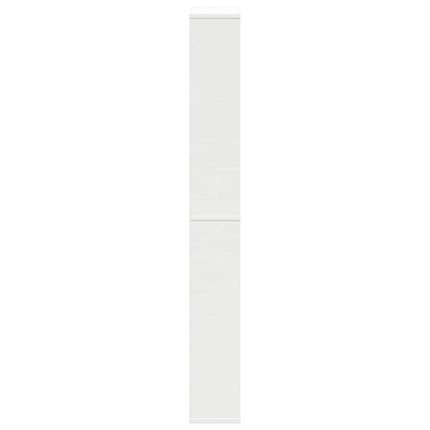 skoskab 4 hylder med spejl 63x17x134 cm hvid