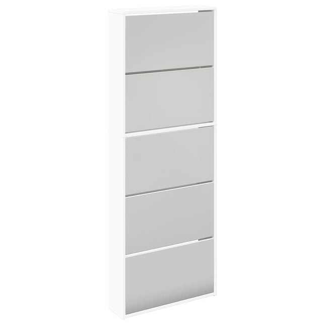 skoskab 5 rum 63x17x169,5 cm spejlhvid
