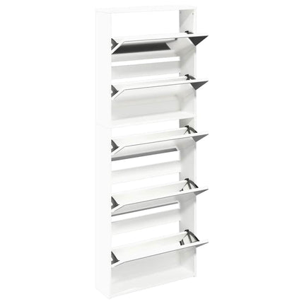 skoskab 5 rum 63x17x169,5 cm spejlhvid