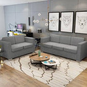 sofasæt i to dele stof lysegrå