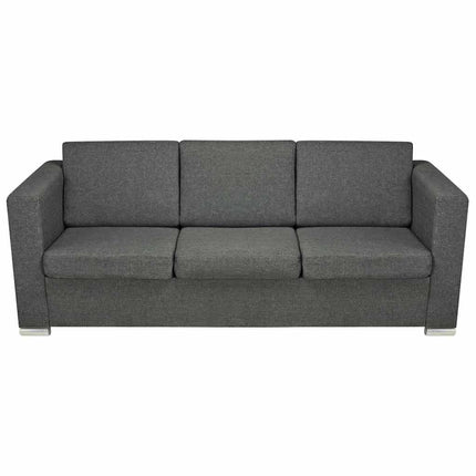 sofasæt i to dele stof mørkegrå