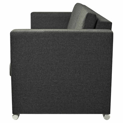 sofasæt i to dele stof mørkegrå
