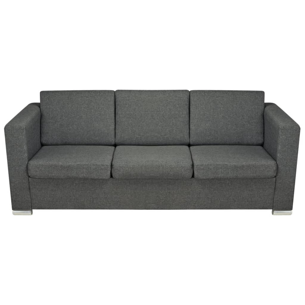 sofasæt i tre dele stof mørkegrå