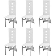 spisebordsstole 6 stk. kunstlæder hvid