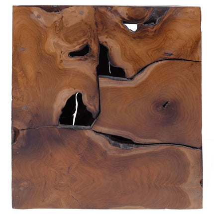 taburetter 4 stk. brun 40x40x45 cm massivt teaktræ