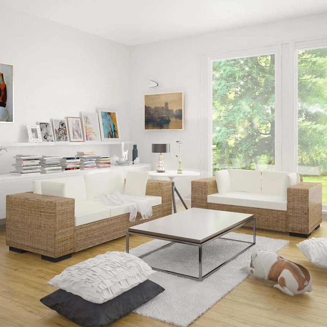 2-personers og 3-personers sofasæt ægte rattan