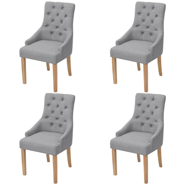 spisebordsstole 4 stk. stof lysegrå