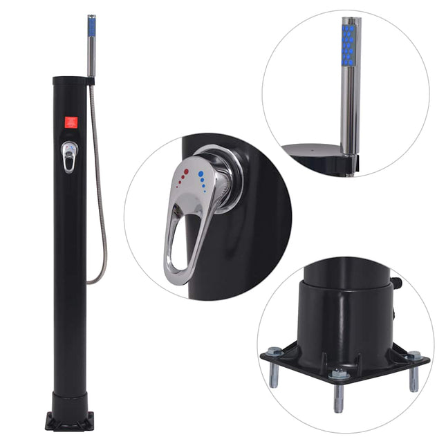 solopvarmet bruser 8 l PVC stål