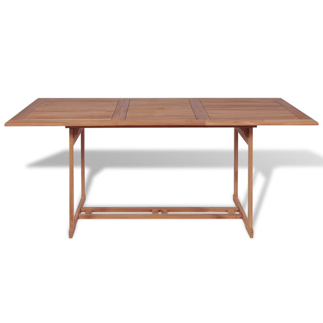 havebord 180x90x75 cm massivt teaktræ