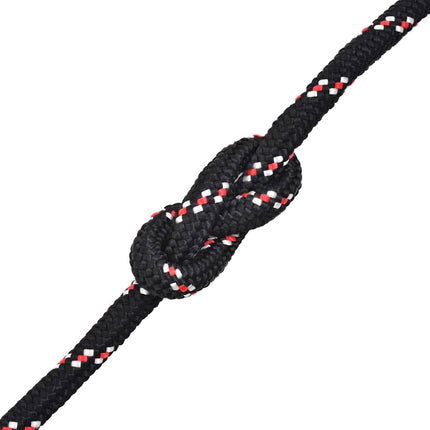 marinereb i polypropylen 6 mm 100 m sort
