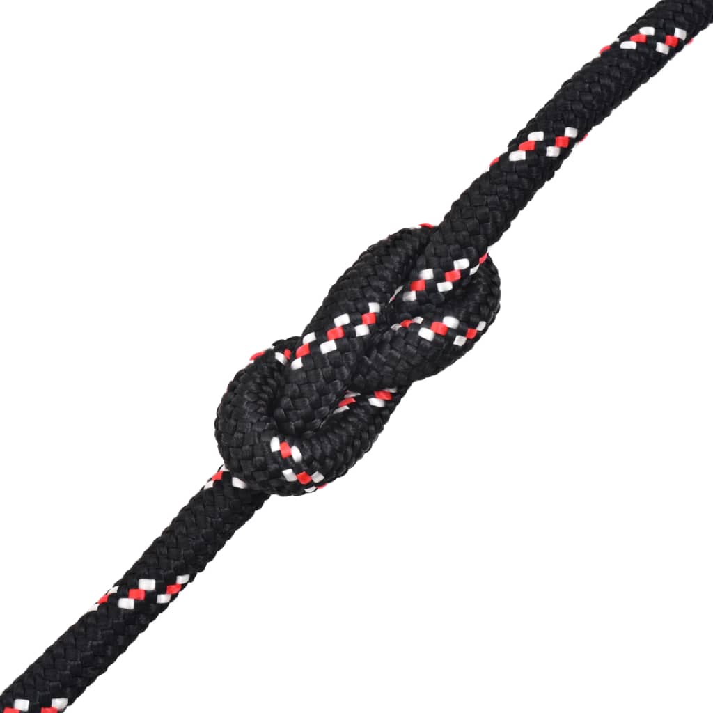 marinereb polypropylen 12 mm 50 m sort