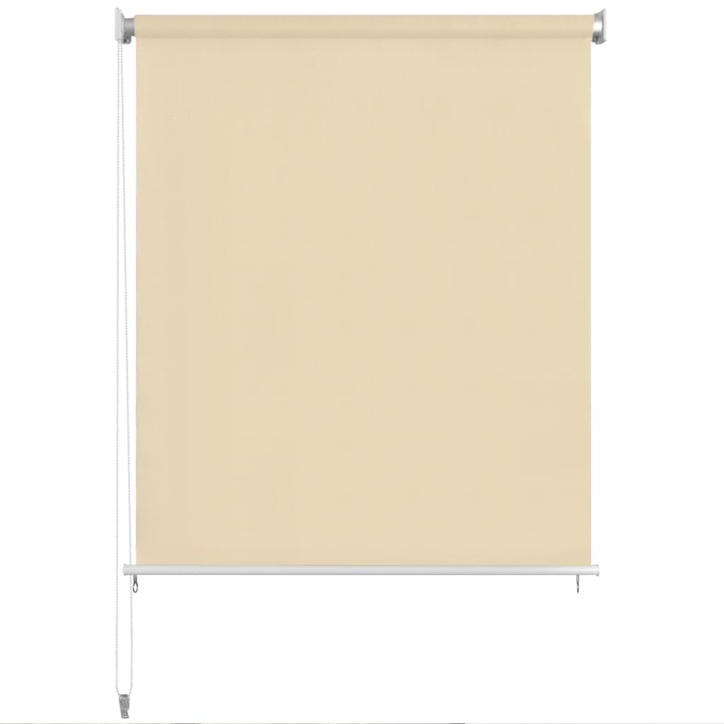 udendørs rullegardin 100 x 140 cm cremefarvet