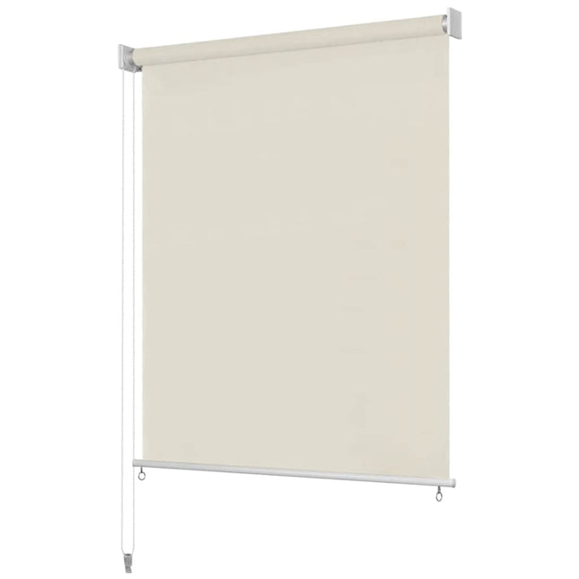 udendørs rullegardin 125 (B) x 140 (H) cm cremefarvet