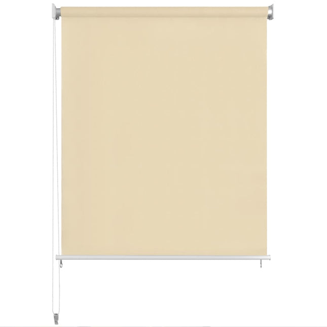 udendørs rullegardin 125 (B) x 140 (H) cm cremefarvet