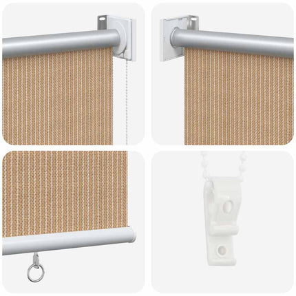 udendørs rullegardin 405 (B) x 230 (H) cm cremefarvet